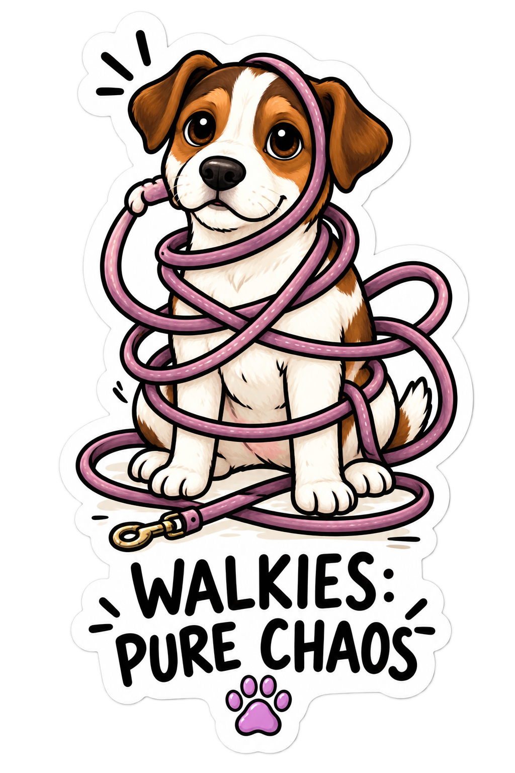 Funny Dog Attitude sticker design by Dolly & Co