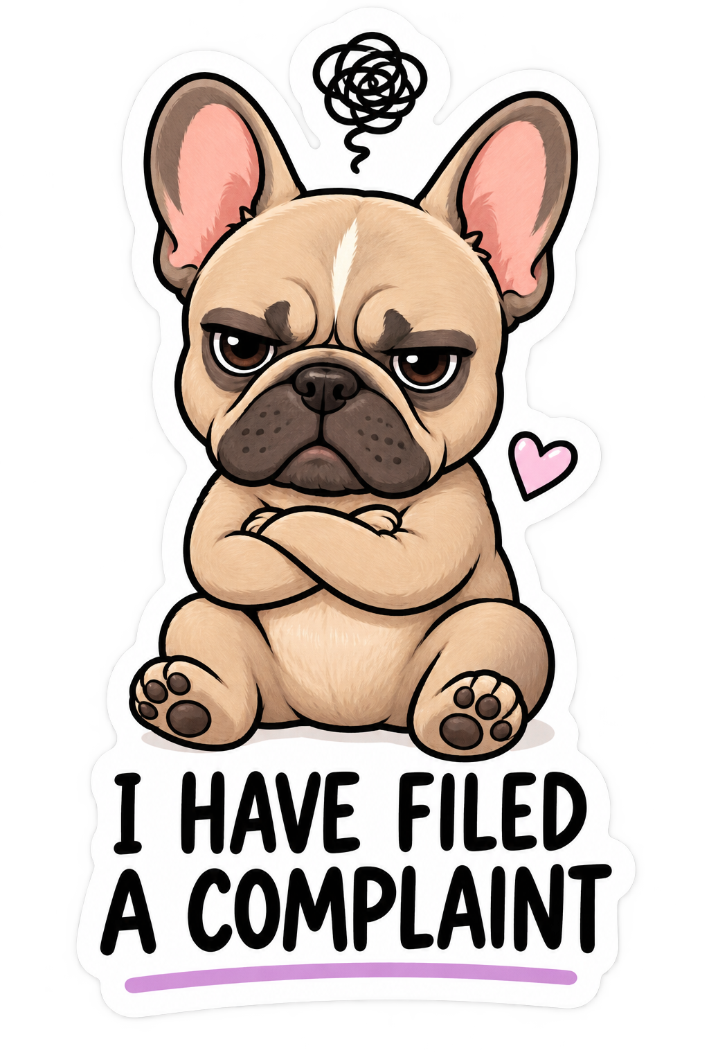 Funny Dog Attitude sticker design by Dolly & Co