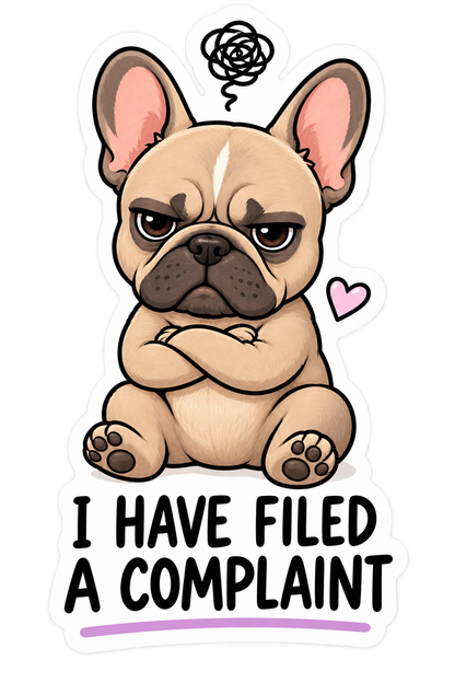 Funny Dog Attitude sticker design by Dolly & Co