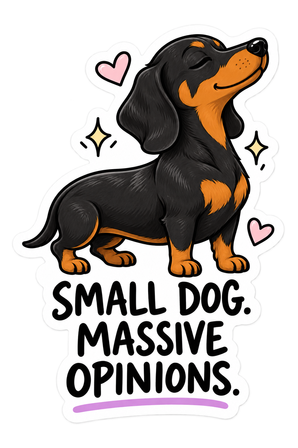 Funny Dog Attitude sticker design by Dolly & Co