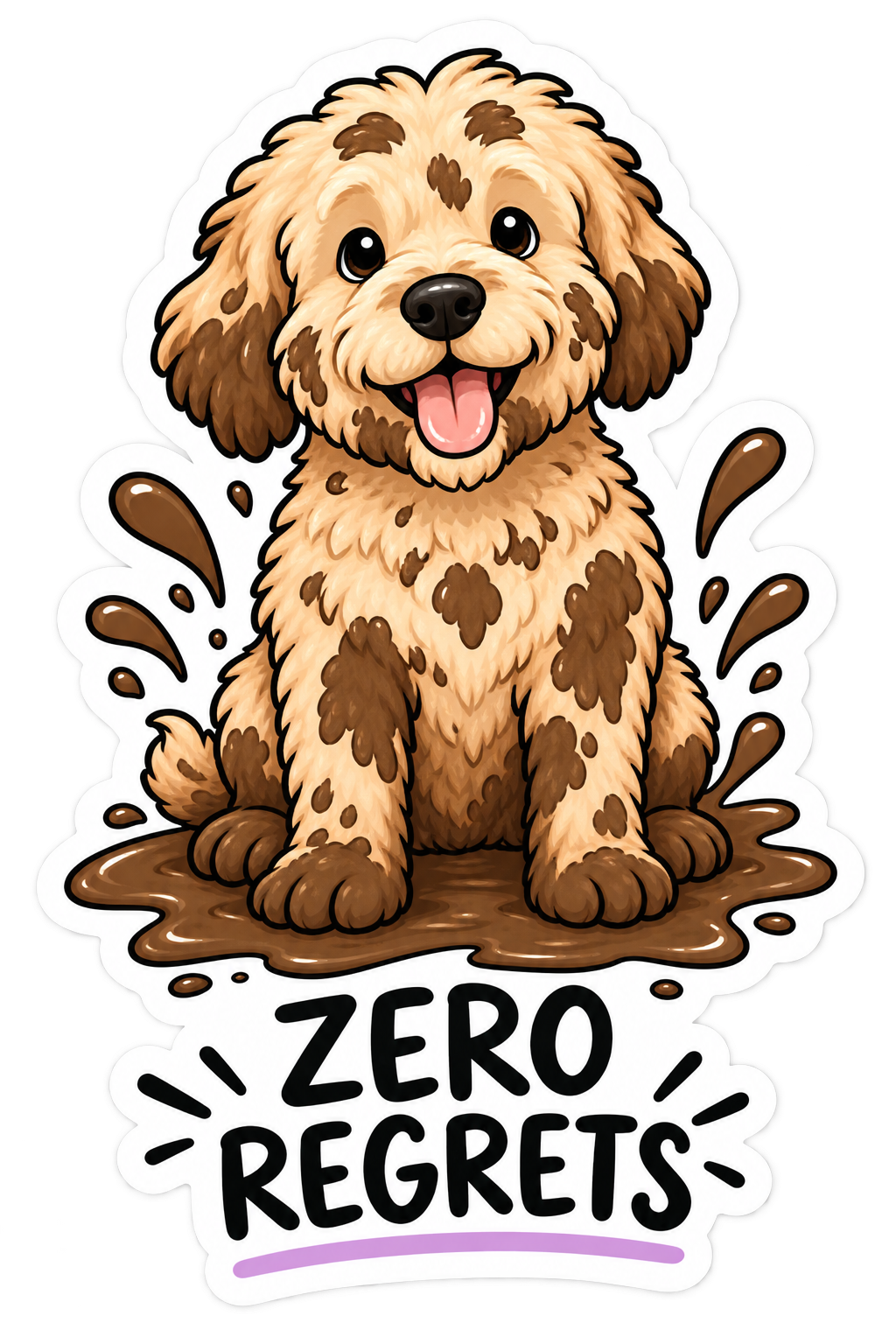 Funny Dog Attitude sticker design by Dolly & Co