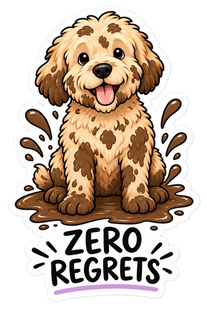 Funny Dog Attitude sticker design by Dolly & Co