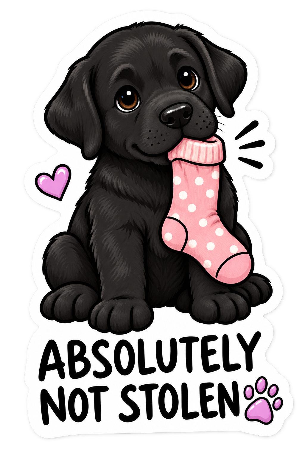 Funny Dog Attitude sticker design by Dolly & Co