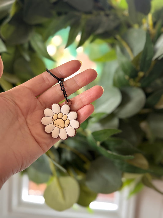 The Dolly & Co Daisy Charm Keyring