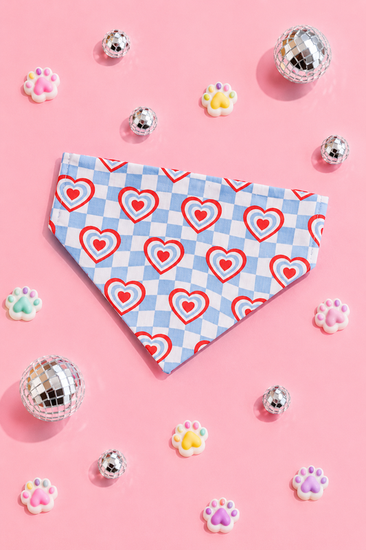 Checkered Hearts Bandana