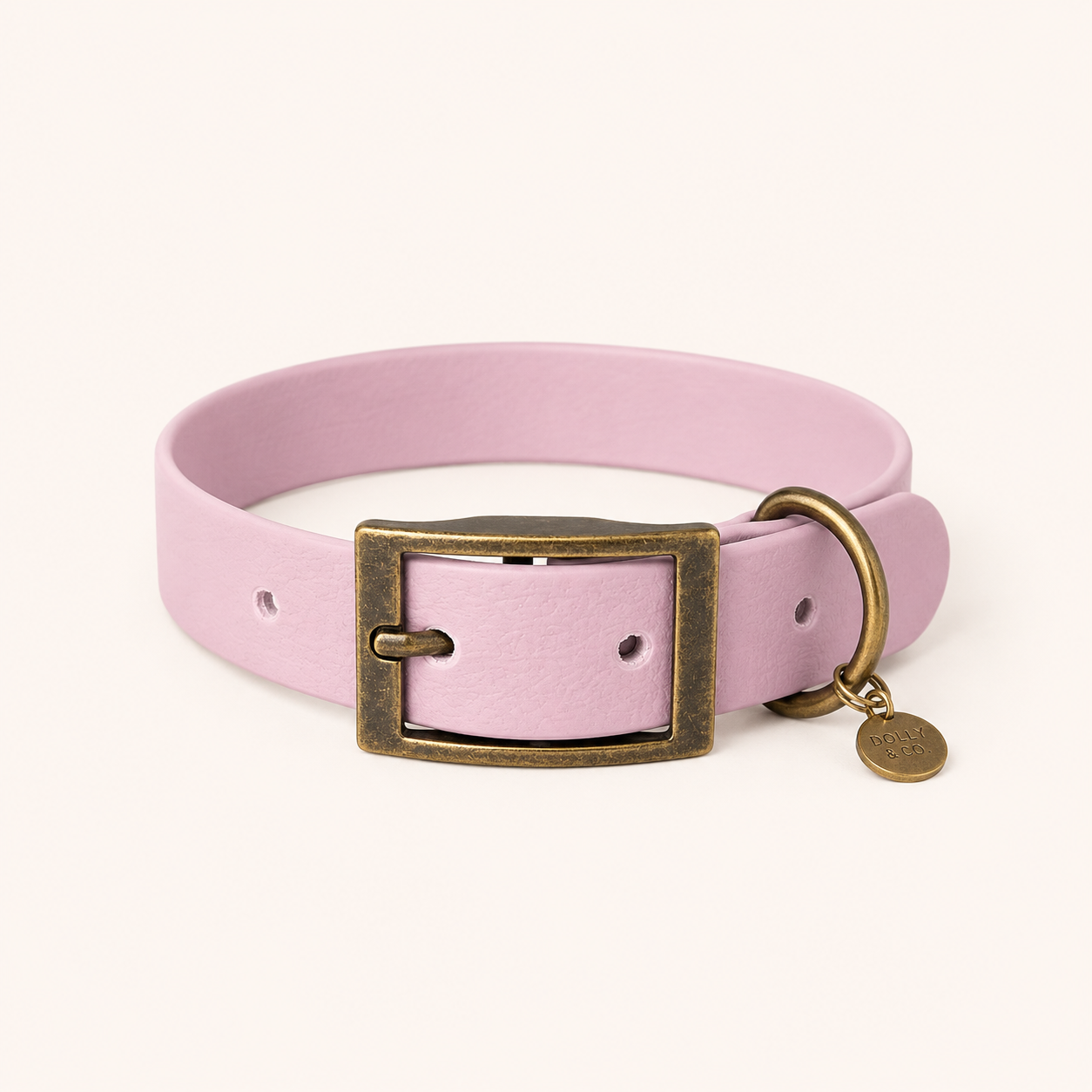 Rose Dust Waterproof Biothane Dog Collar