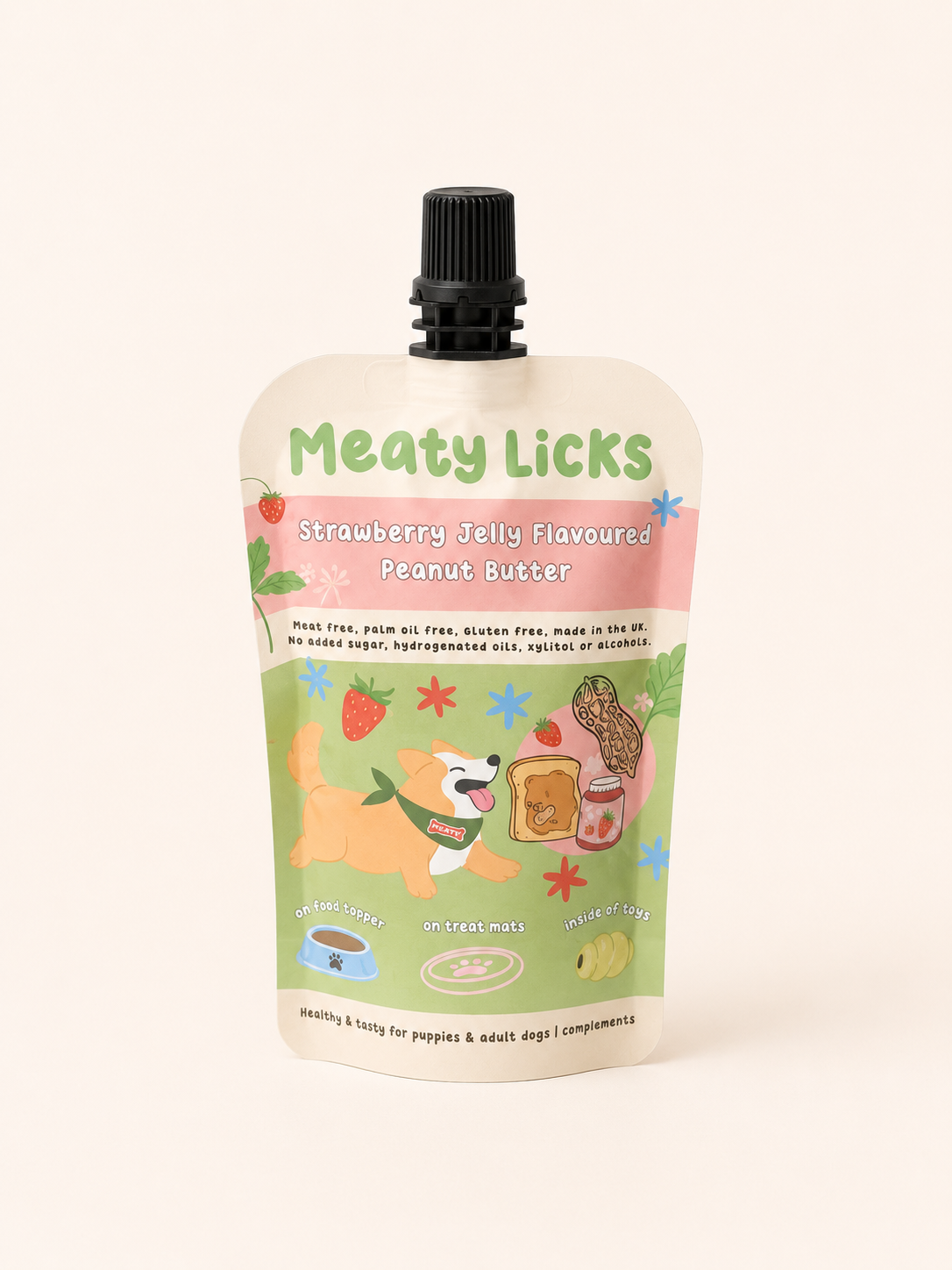 Meaty Licks Strawberry Jelly – product image | Dolly & Co