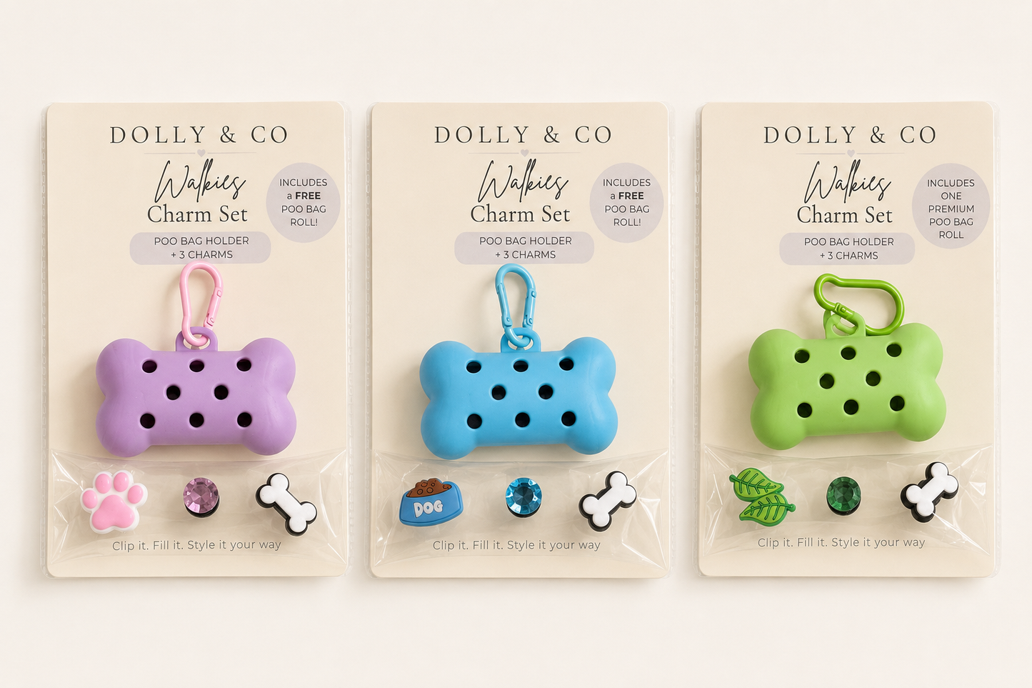 Walkie’s Charm Set Poo Bag Holder