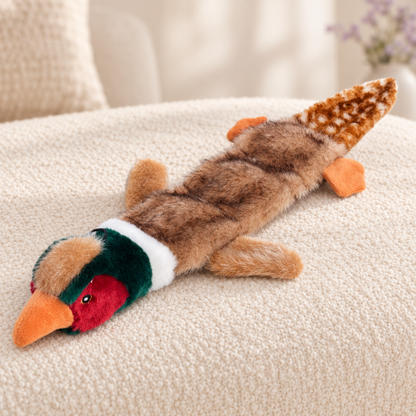 Petface Multi-Squeak Pheasant Plush Dog Toy