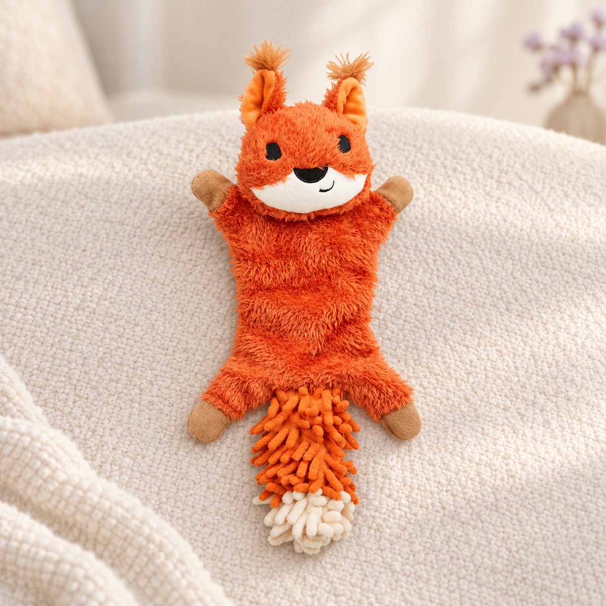Petface Saffia Squirrel Crinkle Dog Toy