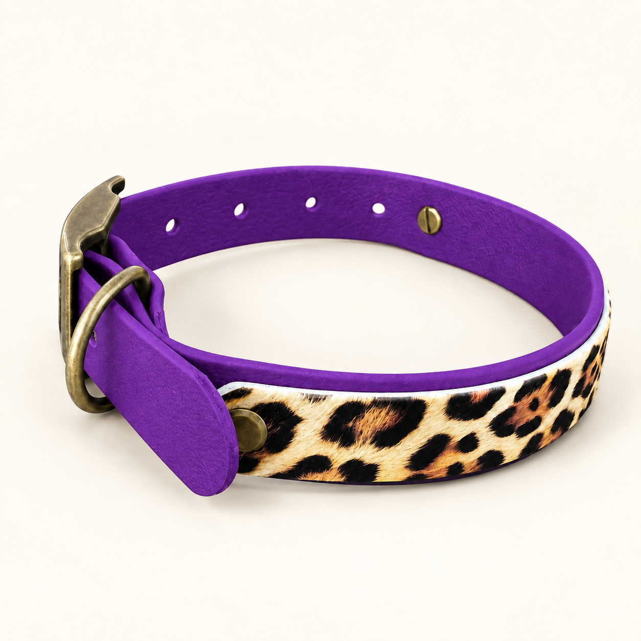 The Wild One Leopard Print Waterproof Biothane Dog Collar
