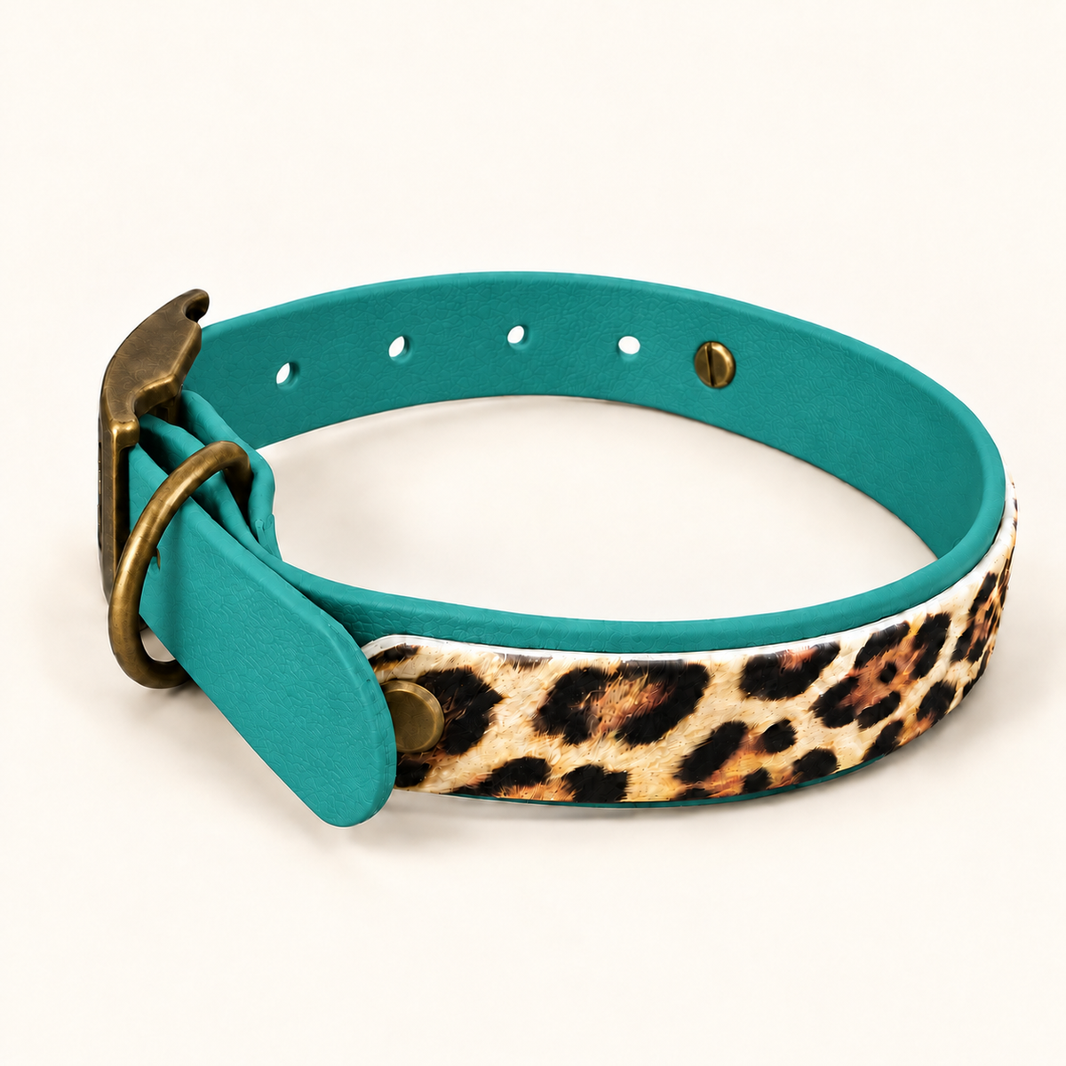 The Wild One Leopard Print Waterproof Biothane Dog Collar