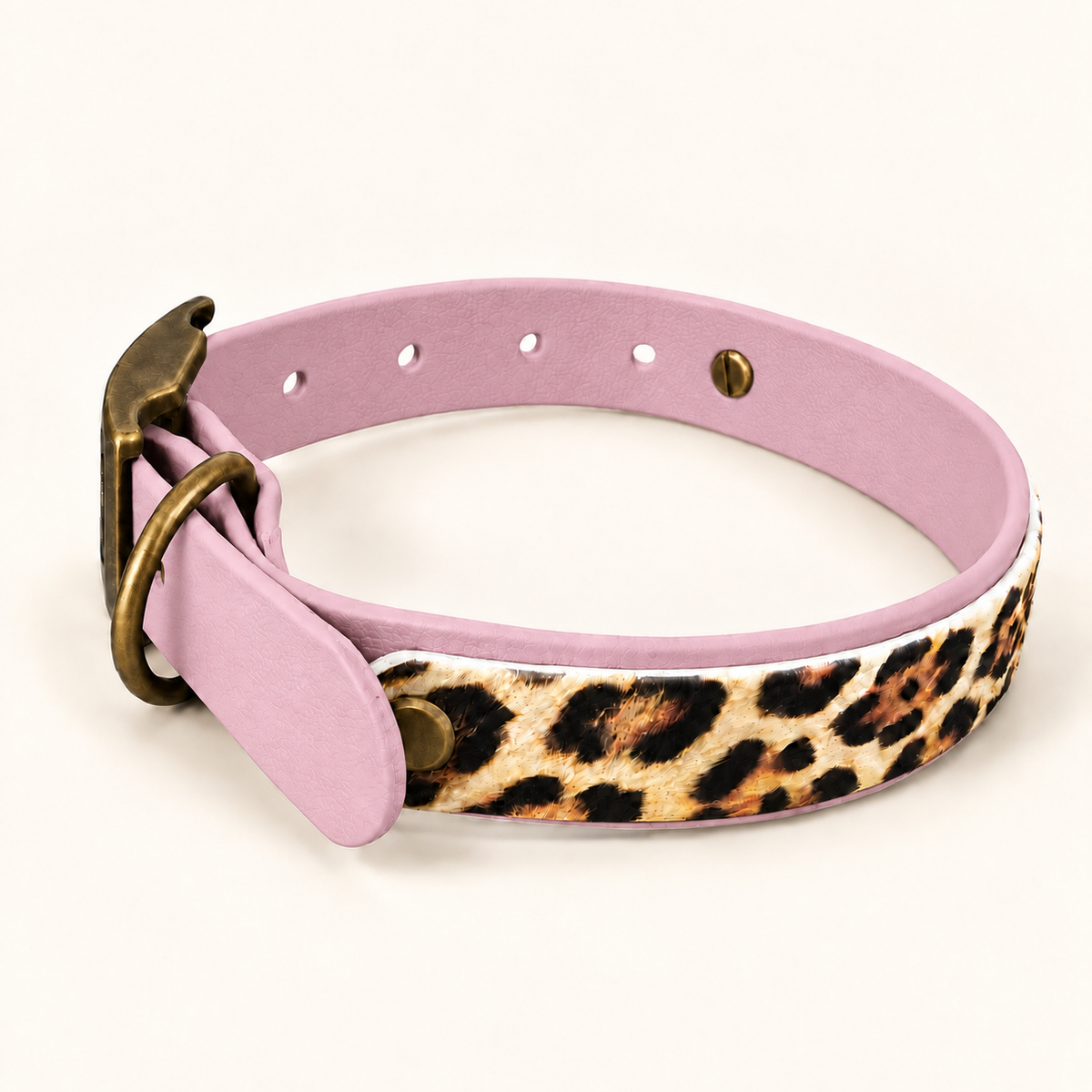 The Wild One Leopard Print Waterproof Biothane Dog Collar