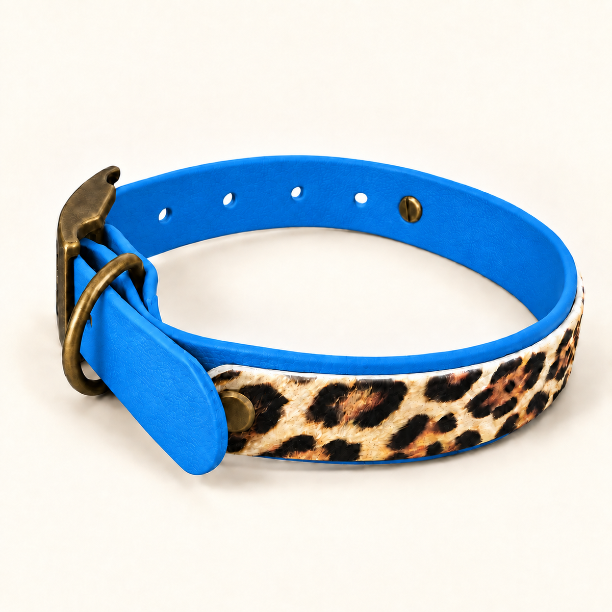 The Wild One Leopard Print Waterproof Biothane Dog Collar