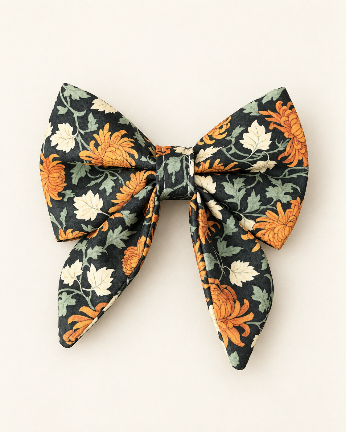 Autumn chrysanthemum sailor handmade dog bow